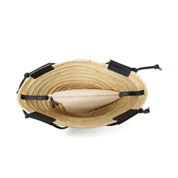 Altuzarra Large Palm Basket Tote – Natural/Black - Picture 3 of 10